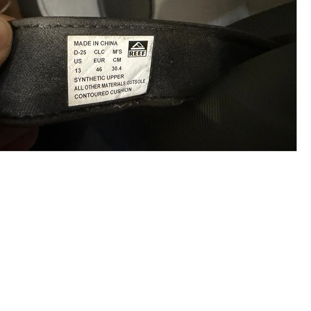 Reef Cushion Mens Black Flip Flop Sandals Thong Synthetic Size 13 D-25 CLC